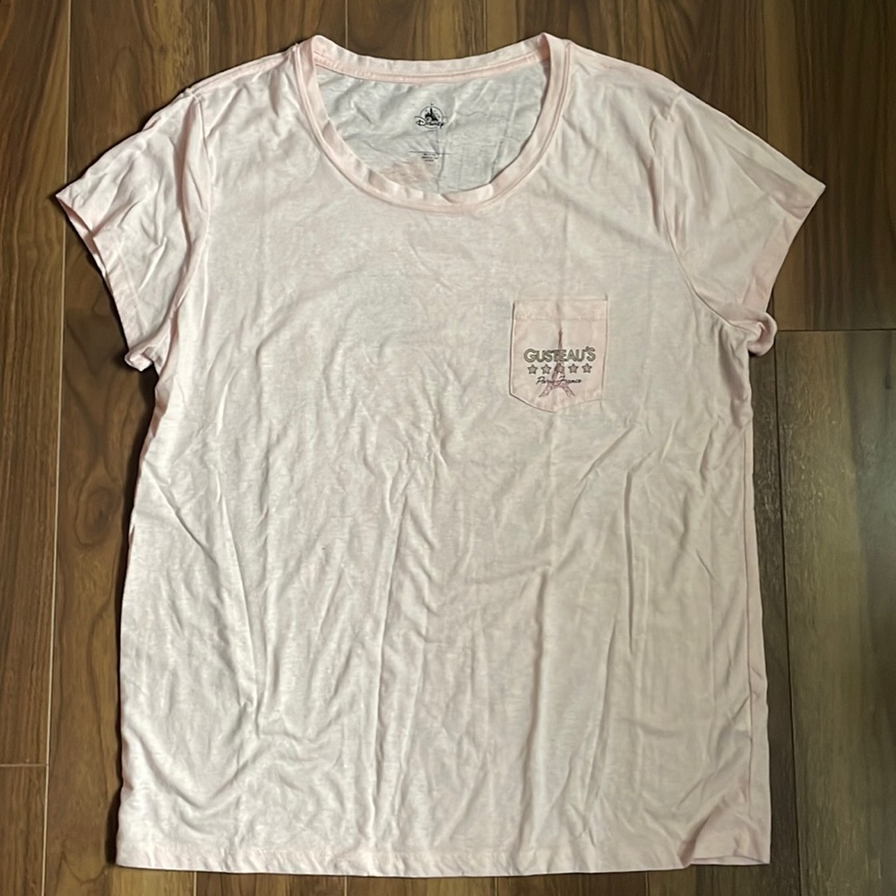 Disney Women's Short Sleeve Pocket Tee in Light Pink